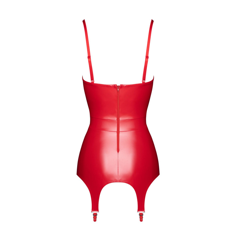 Корсет с подвязками для чулок Noir Handmade F368 Bombshell Fierce Corset-belt Red L