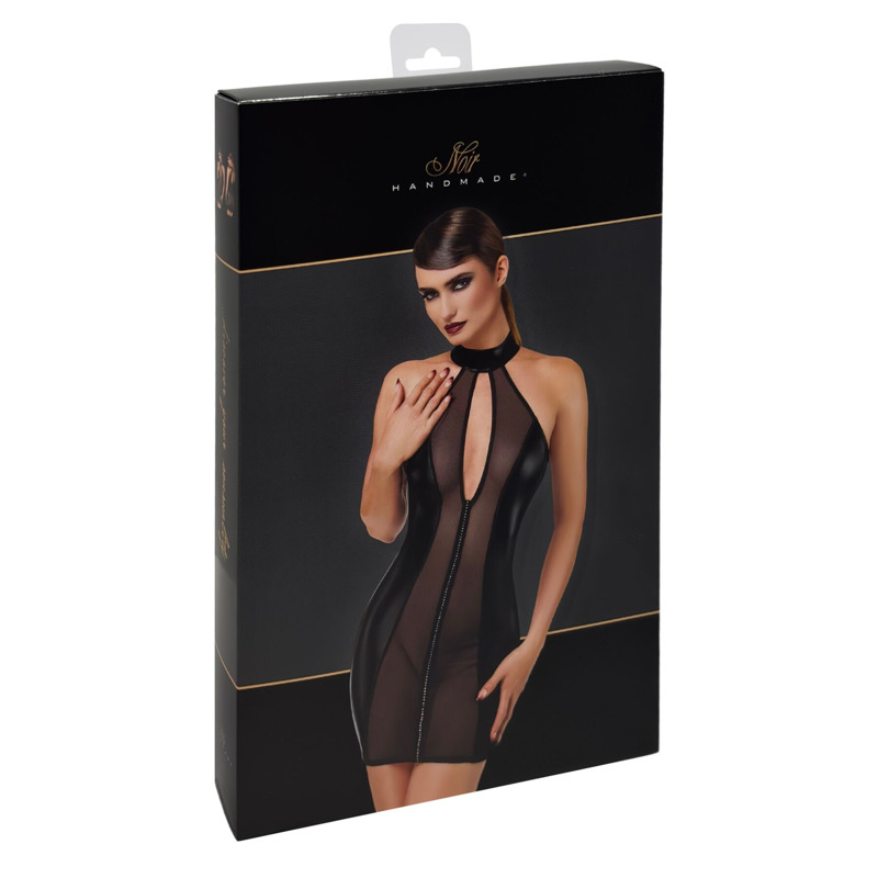 Платье Noir Handmade F370 Luxuria Crystal Sheer Mini Dress M