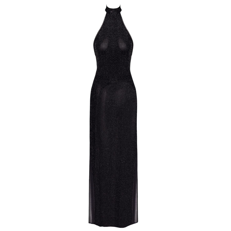 Платье Noir Handmade F372 Onyx Twin-slit Long dress S