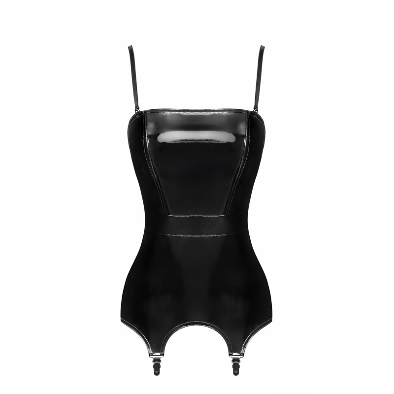 Корсет с подвязками для чулок Noir Handmade F381 Dominae Venom PVC corset-belt XXL
