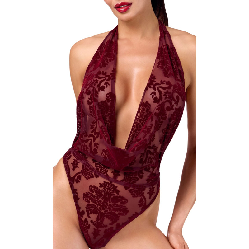 Боди Noir Handmade F386 Kink Royal cascade bodysuit S