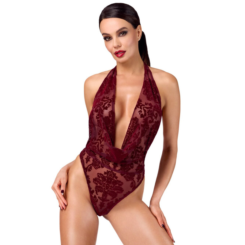 Боди Noir Handmade F386 Kink Royal cascade bodysuit L