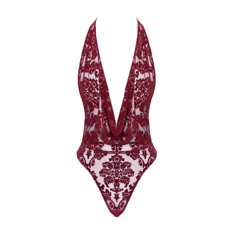 Боди Noir Handmade F386 Kink Royal cascade bodysuit XL