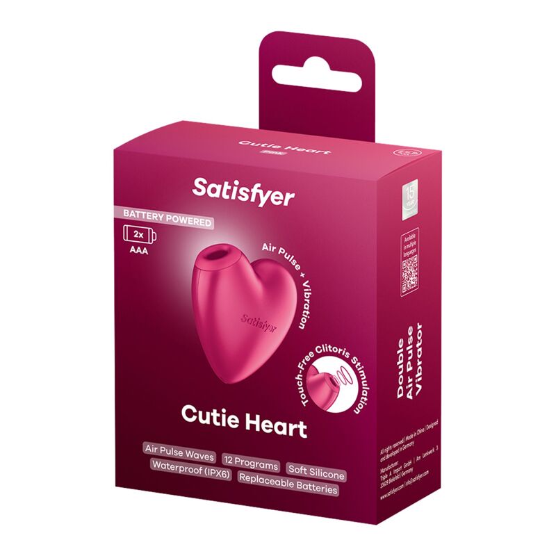 Вакуумный стимулятор-сердечко с вибрацией Satisfyer Cutie Heart Battery Series
