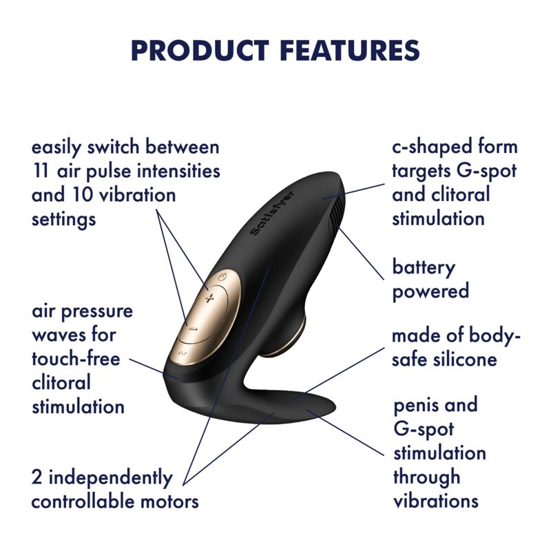 Вакуумный вибратор для пар Satisfyer Pro 4 Couples Battery Series, подходит для секса в паре