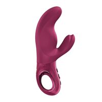 Вибратор-кролик Fun Factory MISS BI Wine Red, 2 независимых мотора, диаметр 4,2 см