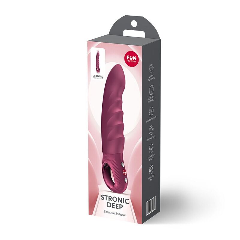Пульсатор Fun Factory Stronic Deep, Wine Red, 8 режимів роботи, перезаряджуваний Пульсатор Fun Factory Stronic Deep, Wine Red, 8 режимів роботи, перезаряджуваний