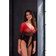 Бодистокинг Passion BS118 black/red
