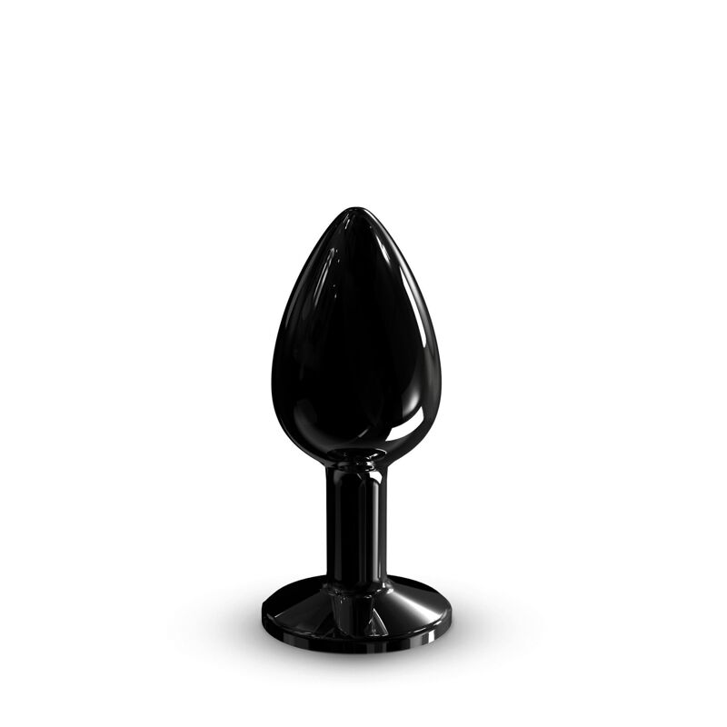 Металлическая анальная пробка с кристаллом Dorcel Diamond Plug Black S (мятая упаковка!!!)