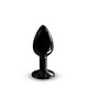 Металлическая анальная пробка с кристаллом Dorcel Diamond Plug Black S (мятая упаковка!!!)