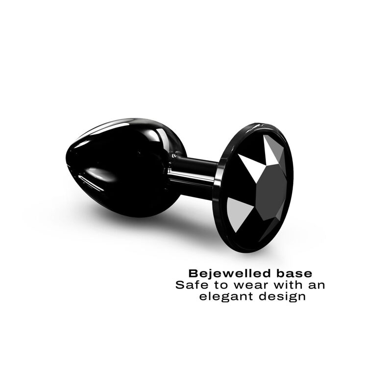 Металлическая анальная пробка с кристаллом Dorcel Diamond Plug Black S (мятая упаковка!!!)