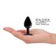 Металлическая анальная пробка с кристаллом Dorcel Diamond Plug Black S (мятая упаковка!!!)