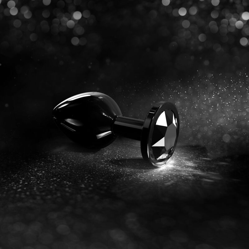 Металлическая анальная пробка с кристаллом Dorcel Diamond Plug Black S (мятая упаковка!!!)