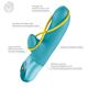 Мини вибратор-кролик со стимулирующей лентой Fun Factory AMORINO Aquamarine, лента съемная