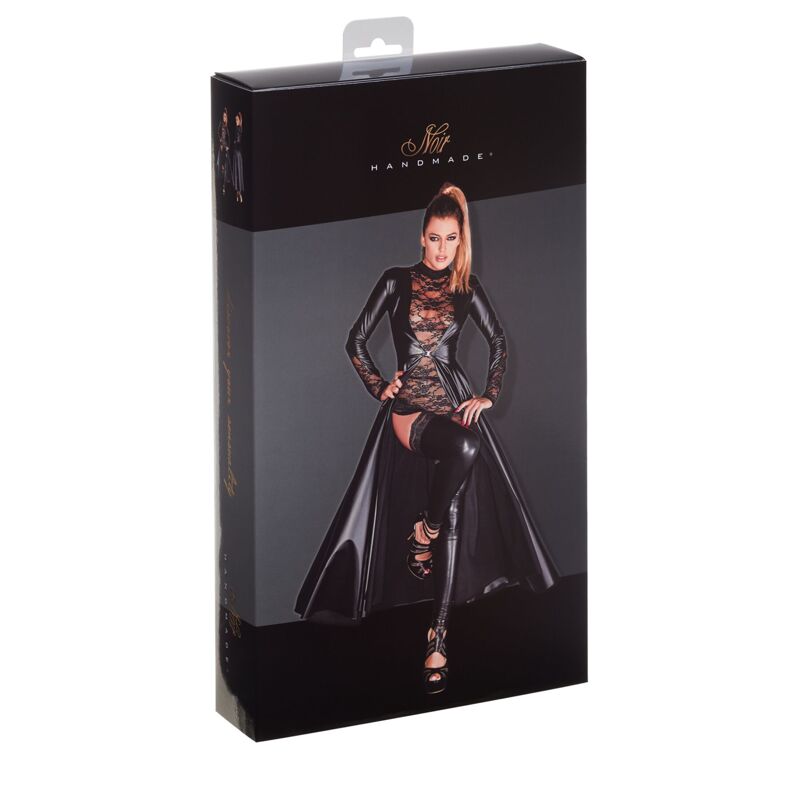 Платье-плащ с мокрым эффектом Noir Handmade F128C Powerwetlook gown coat, M (мятая упаковка!!!)