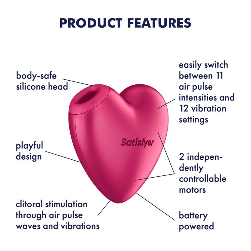 Вакуумный стимулятор-сердечко с вибрацией Satisfyer Cutie Heart Battery Series (мятая упаковка!!!)