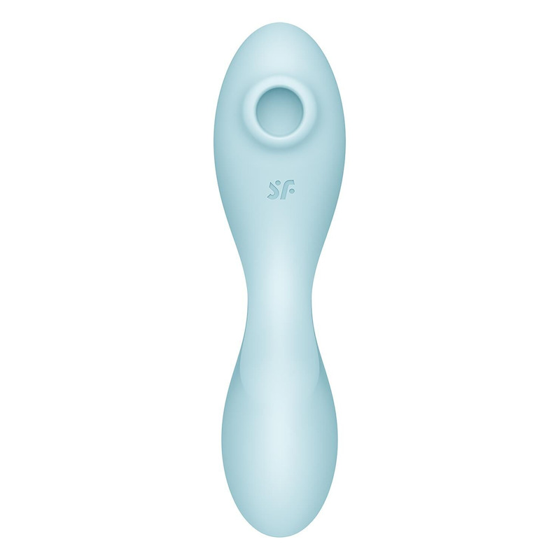 Вакуумный смарт-стимулятор с вибрацией Satisfyer Curvy Trinity 5 (Blue) (мятая упаковка!!!)