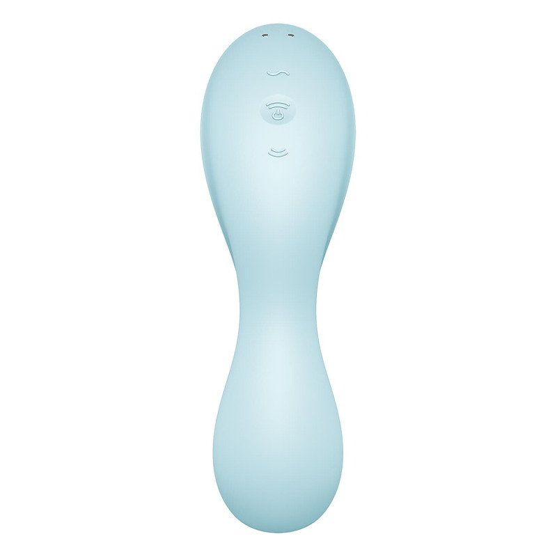 Вакуумный смарт-стимулятор с вибрацией Satisfyer Curvy Trinity 5 (Blue) (мятая упаковка!!!)