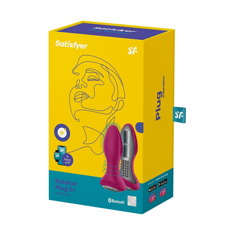 Анальная смарт вибропробка с жемчужным массажем Satisfyer Rotator Plug 2+ Violet (мятая упаковка!!!)