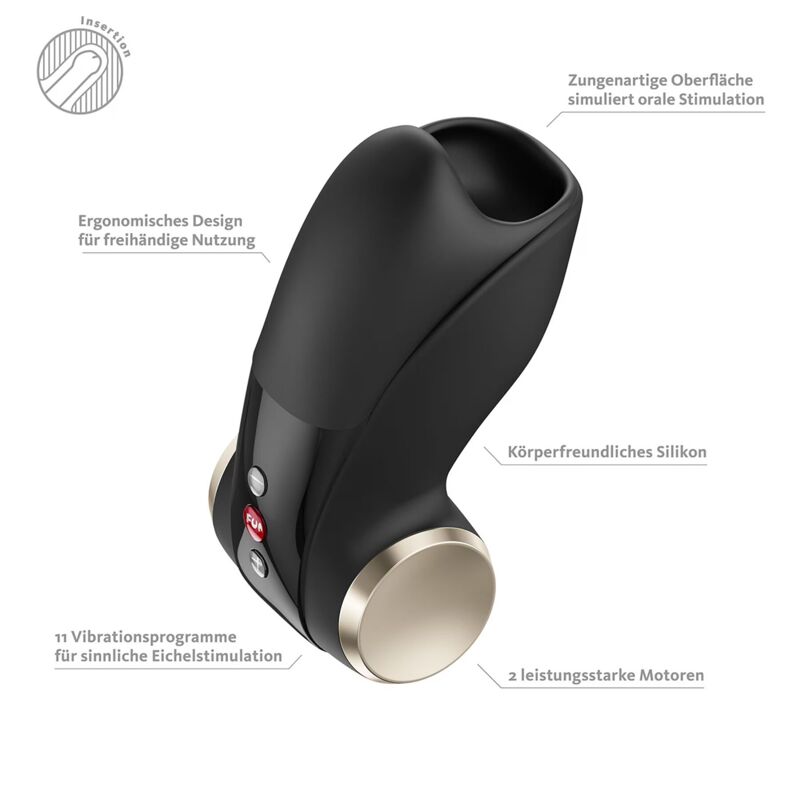 Мастурбатор для головки пениса Fun Factory COBRA LIBRE II Black (мятая упаковка!!!)