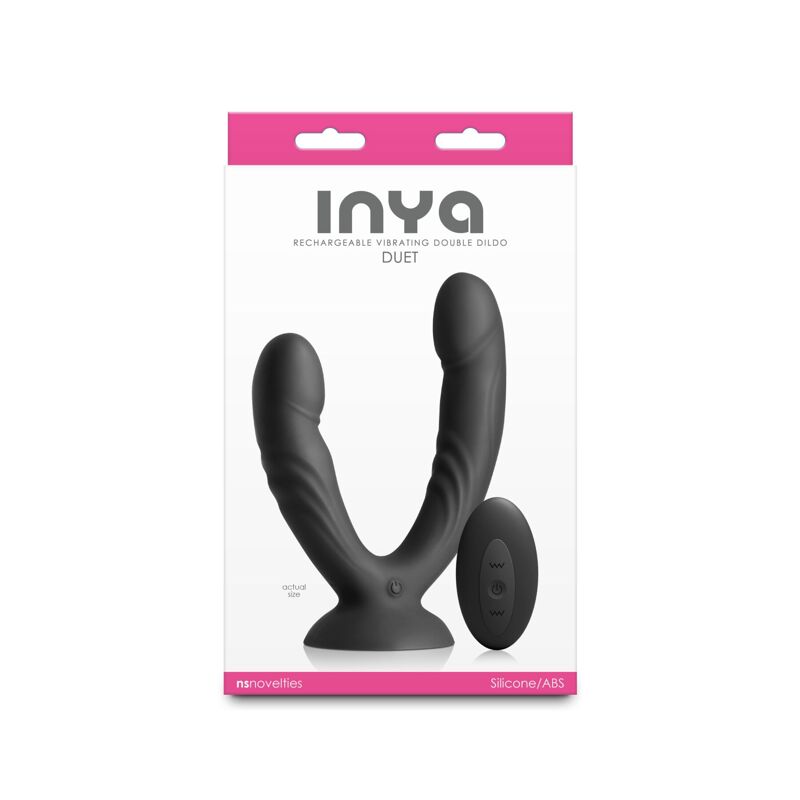 Двойной дилдо с вибрацией NS Novelties INYA - Duet - Black