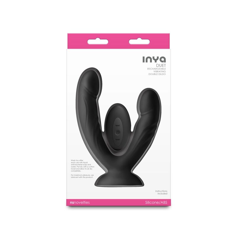 Двойной дилдо с вибрацией NS Novelties INYA - Duet - Black