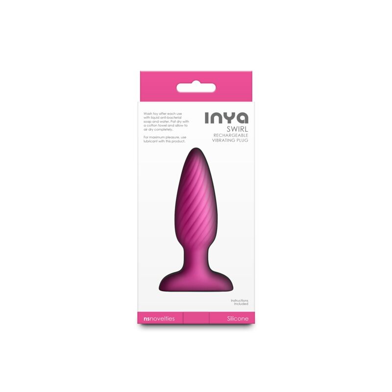 Анальная пробка с вибрацией NS Novelties INYA - Swirl - Pink