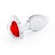 Стеклянная анальная пробка NS Novelties Crystal - Desires - Red Heart - Small