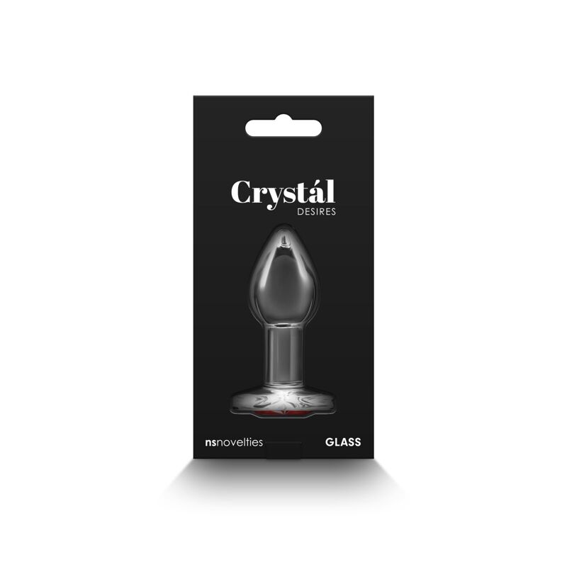 Стеклянная анальная пробка NS Novelties Crystal - Desires - Red Heart - Small