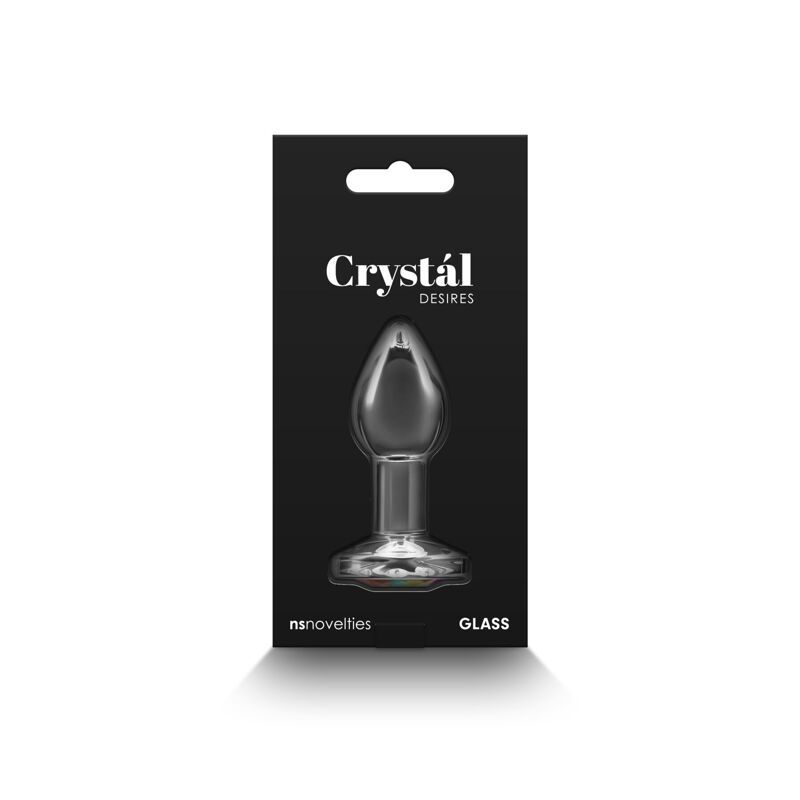 Стеклянная анальная пробка NS Novelties Crystal - Desires - Rainbow Gem - Small