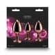 Набор анальных пробок NS Novelties Rear Assets - Trainer Kit - Rose Gold - Pink Gem