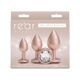 Набор анальных пробок NS Novelties Rear Assets - Trainer Kit - Iridescent Champagne - Clear Gem