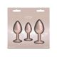Набор анальных пробок NS Novelties Rear Assets - Trainer Kit - Iridescent Champagne - Clear Gem