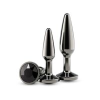 Набор анальных пробок NS Novelties Rear Assets - Tapered Trainer Kit - Gunmetal - Black