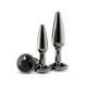 Набор анальных пробок NS Novelties Rear Assets - Tapered Trainer Kit - Gunmetal - Black