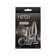 Набор анальных пробок NS Novelties Rear Assets - Tapered Trainer Kit - Gunmetal - Black