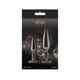 Набор анальных пробок NS Novelties Rear Assets - Tapered Trainer Kit - Gunmetal - Black