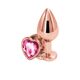 Анальная пробка NS Novelties Rear Assets - Rose Gold Heart - Medium - Pink