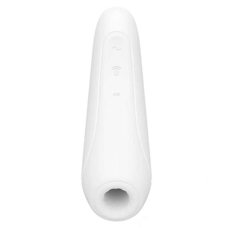 Вакуумный клиторальный стимулятор Satisfyer Curvy 1+ White с управлением через интернет