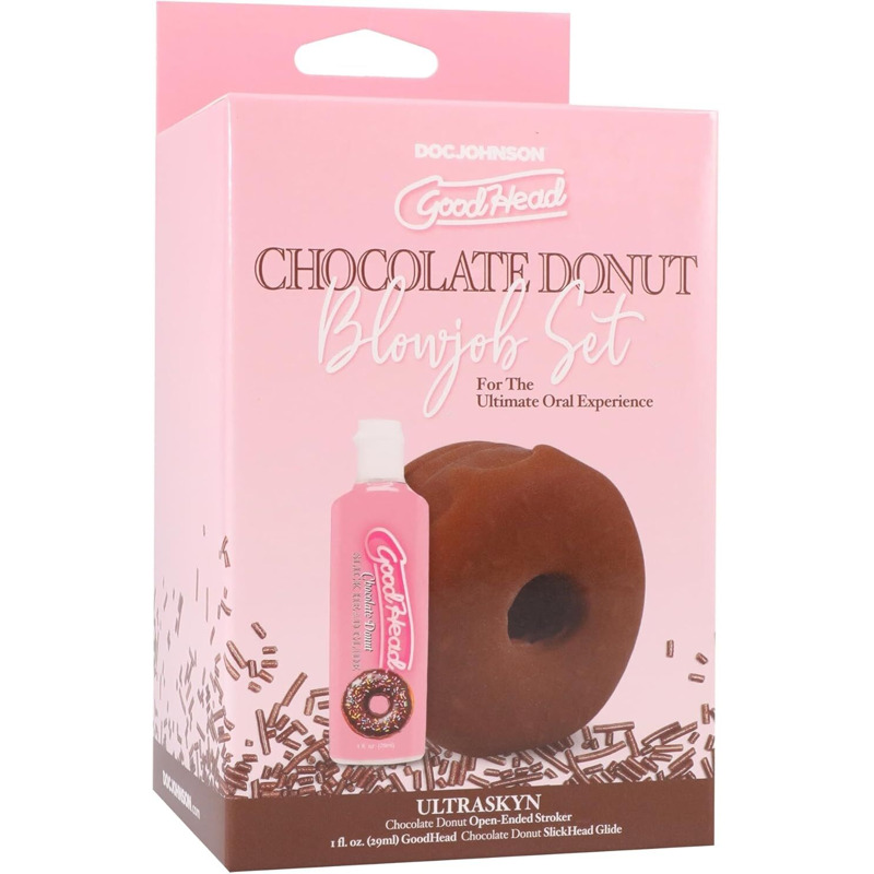 Набір для мінету Doc Johnson GoodHead Chocolate Donut Blowjob Set