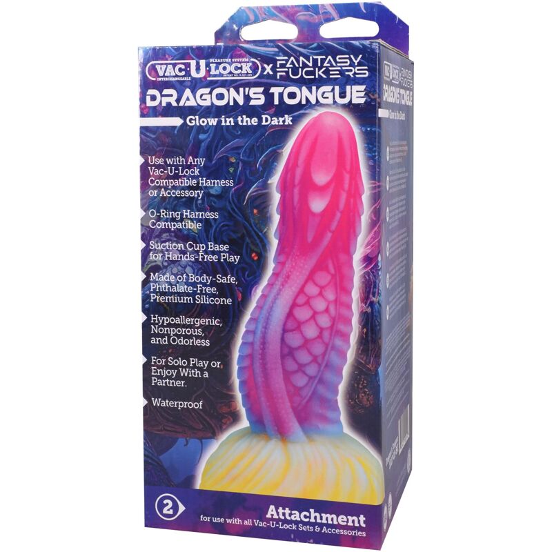 Фентезійний фалоімітатор Doc Johnson Vac-U-Lock x Fantasy Fuckers Dragon's Tongue Фентезійний фалоімітатор Doc Johnson Vac-U-Lock x Fantasy Fuckers Dragon's Tongue