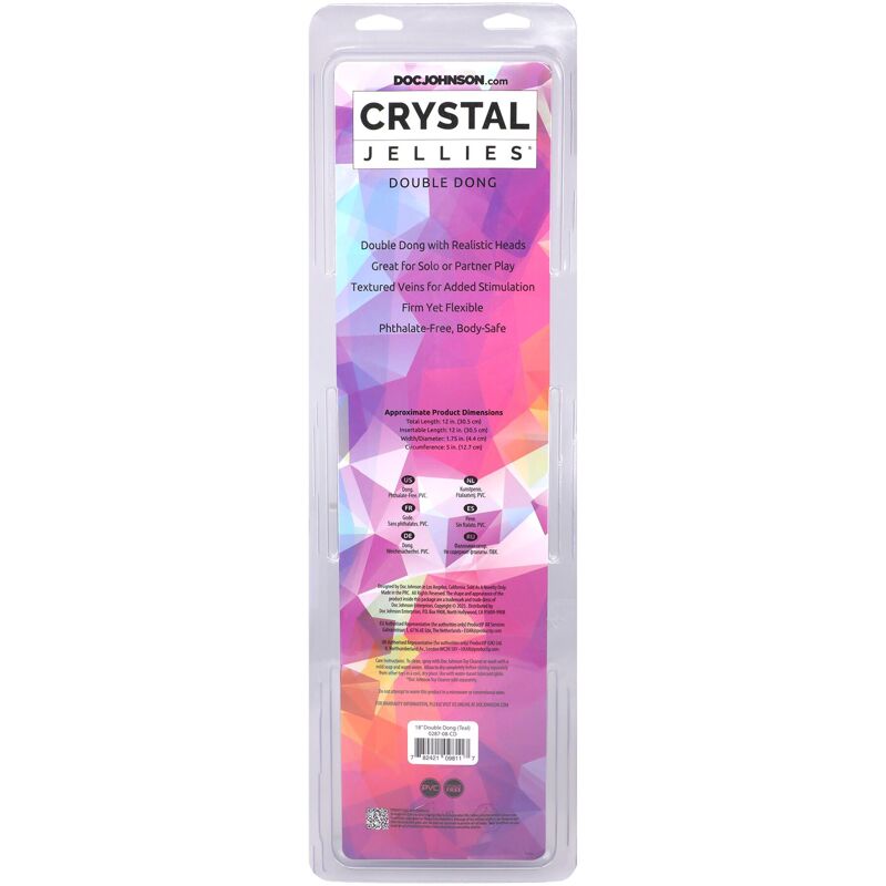 Фалоімітатор двосторонній Doc Johnson Crystal Jellies Double Dong Фалоімітатор двосторонній Doc Johnson Crystal Jellies Double Dong
