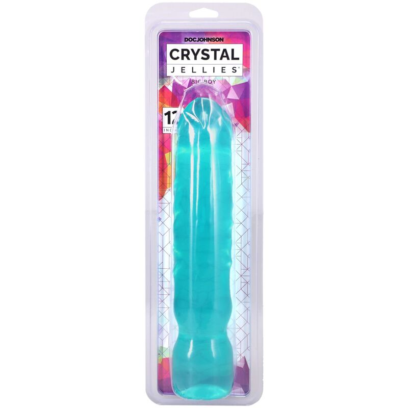 Фалоімітатор Doc Johnson Crystal Jellies - 12 Inch Big Boy - Teal Фалоімітатор Doc Johnson Crystal Jellies - 12 Inch Big Boy - Teal