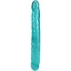Фалоімітатор двосторонній Doc Johnson Crystal Jellies 12" Jr. Double Dong Teal