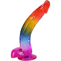Фалоімітатор Doc Johnson Crystal Jellies - 9.5 Inch Dildo - Rainbow Фалоімітатор Doc Johnson Crystal Jellies - 9.5 Inch Dildo - Rainbow