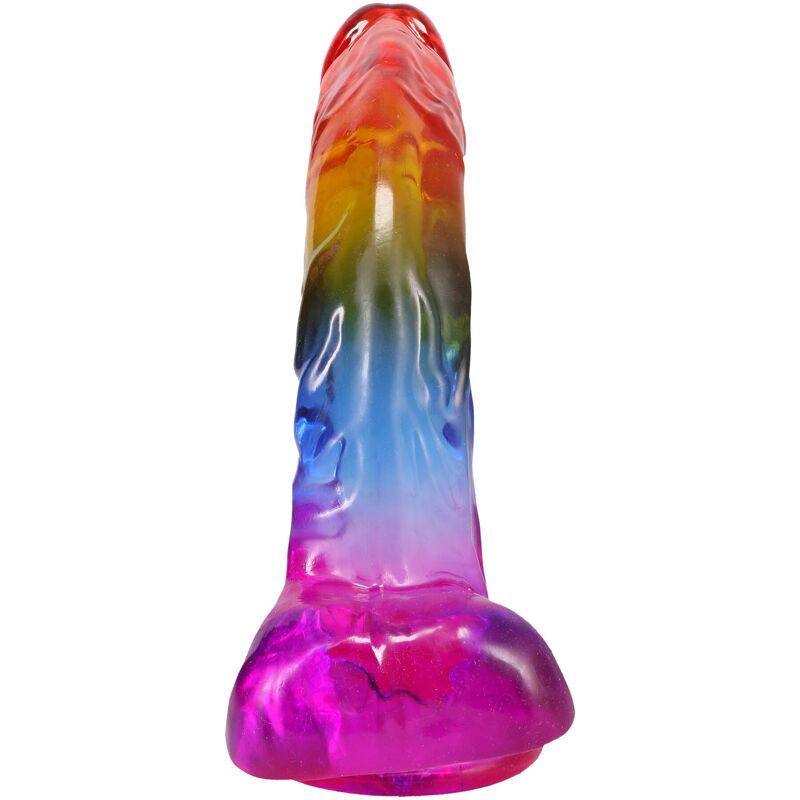 Фалоімітатор Doc Johnson Crystal Jellies - 9.5 Inch Dildo - Rainbow Фалоімітатор Doc Johnson Crystal Jellies - 9.5 Inch Dildo - Rainbow