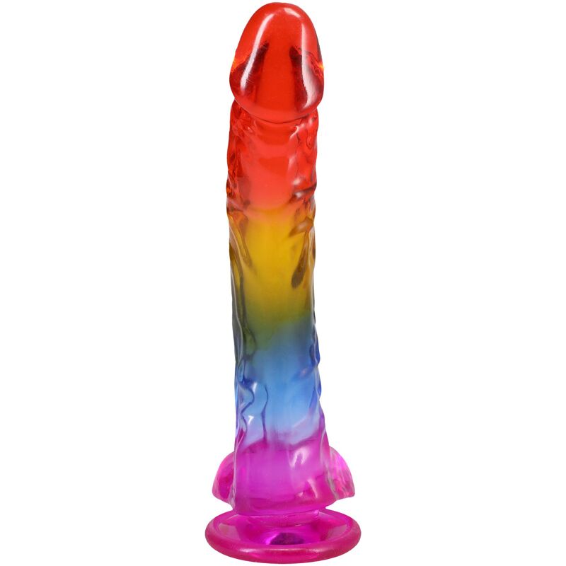Фалоімітатор Doc Johnson Crystal Jellies - 9.5 Inch Dildo - Rainbow Фалоімітатор Doc Johnson Crystal Jellies - 9.5 Inch Dildo - Rainbow