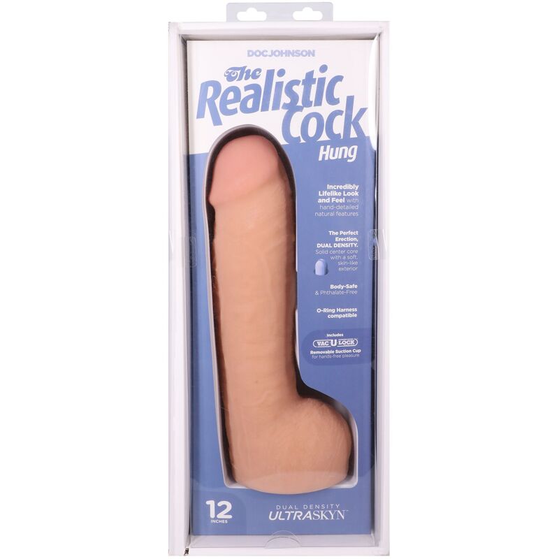 Фалоімітатор Doc Johnson The Realistic Cock ULTRASKYN - 12 Inch Hung with Balls Vanilla Фалоімітатор Doc Johnson The Realistic Cock ULTRASKYN - 12 Inch Hung with Balls Vanilla