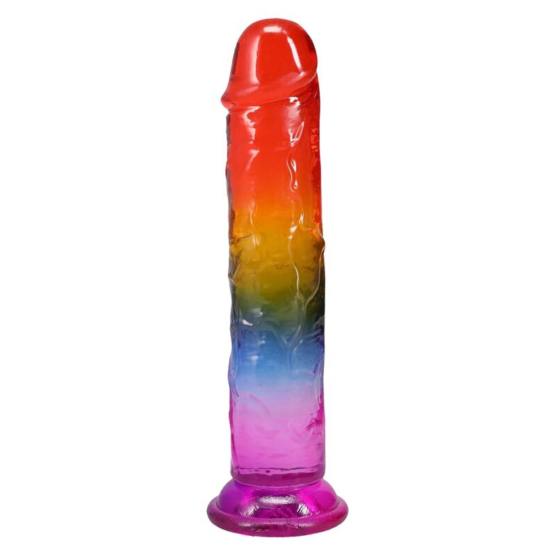 Дилдо Doc Johnson Crystal Jellies - 8.5 Inch Сlassic Dong - Rainbow Дилдо Doc Johnson Crystal Jellies - 8.5 Inch Сlassic Dong - Rainbow