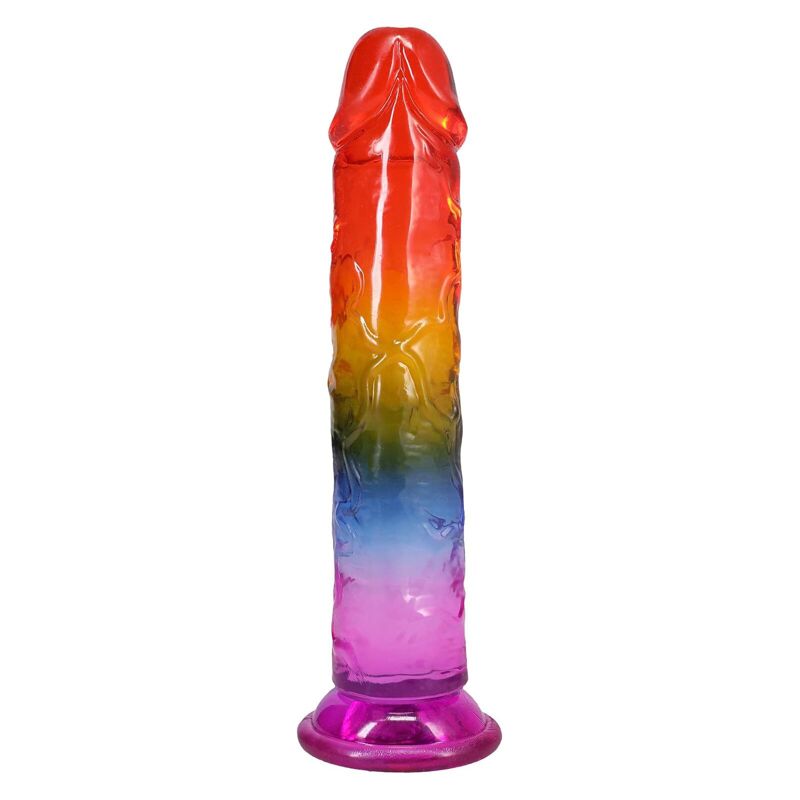 Дилдо Doc Johnson Crystal Jellies - 8.5 Inch Сlassic Dong - Rainbow Дилдо Doc Johnson Crystal Jellies - 8.5 Inch Сlassic Dong - Rainbow